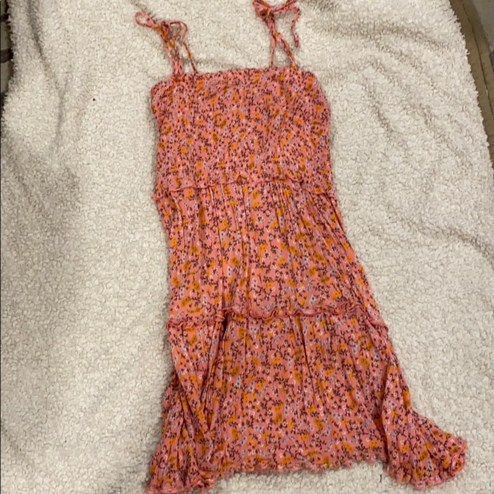 Pink floral dress